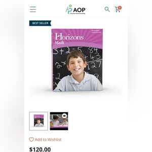 HORIZONS Math 6th Grade Homeschool Curriculum Kit New in Box